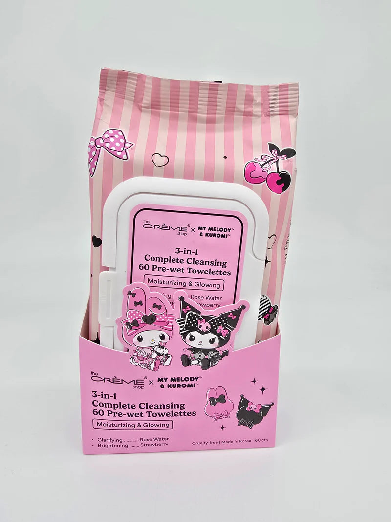 THE CREME SHOP- MY MELODY & KUROMI- TOWELETTES- 1PC